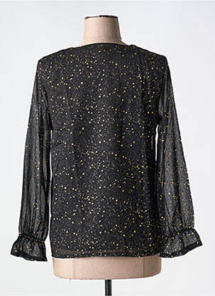 Blouse manches longues manches longues noir LILIE ROSE femme