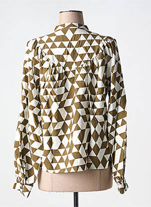 Chemisier tissage crêpe manches longues vert B.YOUNG femme