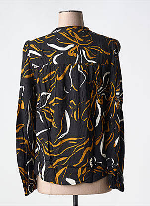 Blouse imprimé fantaisie manches longues noir FRANSA femme
