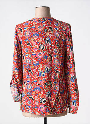 Blouse imprimé fleurs manches longues orange VERO MODA femme