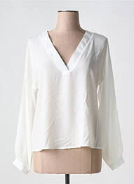 Blouse légère et transparente manches longues blanc VERO MODA femme