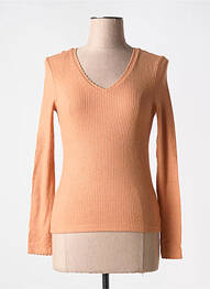 Pull stretch manches longues orange VERO MODA femme