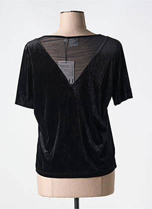 Top stretch manches courtes noir ICHI femme