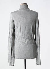 Pull col roulé gris ICHI pour femme seconde vue