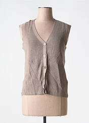 Gilet sans manche marron FRANSA pour femme seconde vue