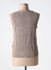 Gilet sans manche marron FRANSA pour femme seconde vue