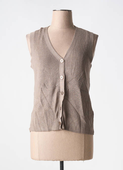 Gilet sans manche marron FRANSA pour femme