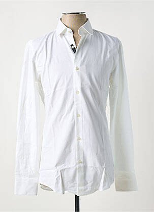 Chemise manches longues tissage popeline blanc HUGO BOSS homme