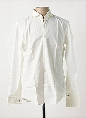 Chemise manches longues tissage popeline beige HUGO BOSS homme