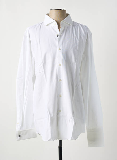 Chemise manches longues fermeture boutonnée sur le devant blanc HUGO BOSS homme