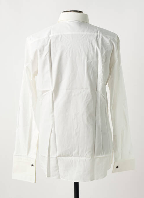 Chemise manches longues tissage popeline beige HUGO BOSS homme
