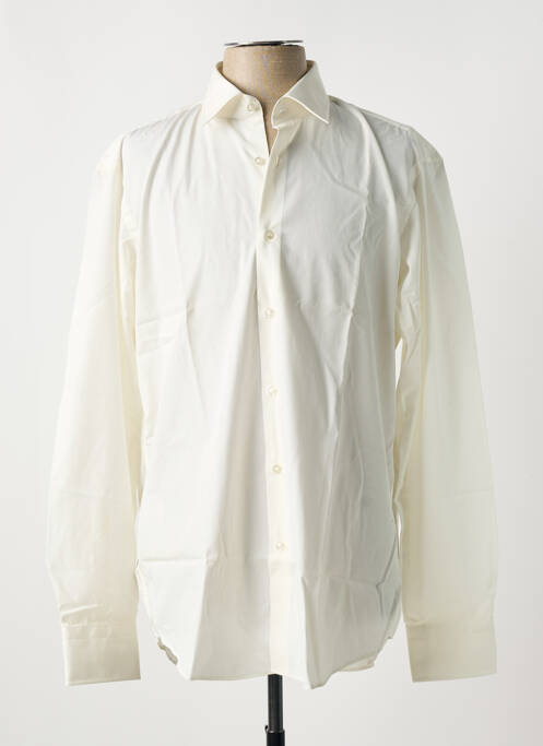 Chemise manches longues beige HUGO BOSS pour homme