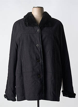 Manteau court coupe droite sans capuche noir NURIA VILARDAGA femme