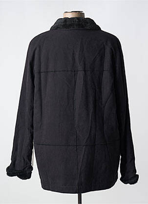 Manteau court coupe droite sans capuche noir NURIA VILARDAGA femme