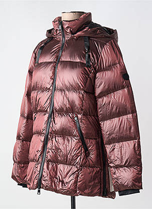 Doudoune manches longues a capuche marron BARBARA LEBEK femme