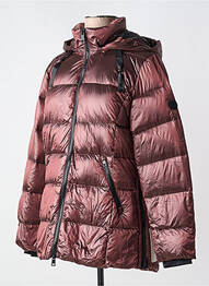 Doudoune poches a capuche marron BARBARA LEBEK femme