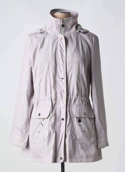 Parka finition intérieure doublée a capuche gris SATURNE femme