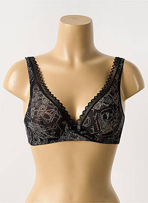 Soutien-gorge sans armature haut soutien-gorge emboitant noir LOU femme