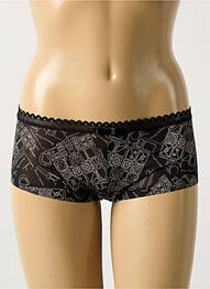 Shorty tissage tulle noir LOU femme
