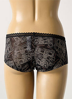 Shorty tissage tulle noir LOU femme