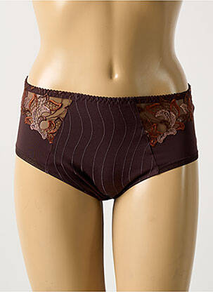 Culotte effet matière satinée marron PRIMA DONNA femme