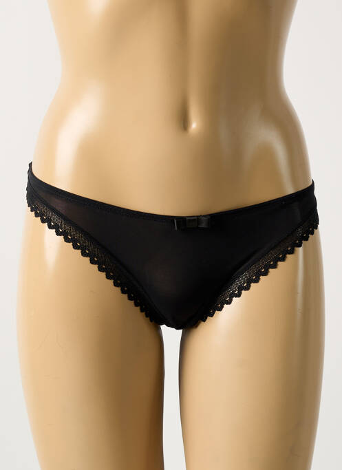 Tanga noir LOU pour femme