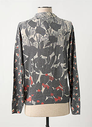 Pull coupe droite manches longues gris GUY DUBOUIS femme