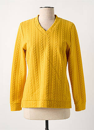 Pull coupe cintrée manches longues jaune MERI & ESCA femme