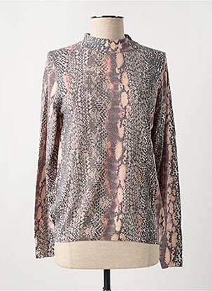 T-shirt stretch manches longues rose GUY DUBOUIS femme