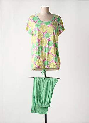 Pyjama tissage jersey vert MASSANA femme