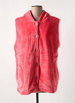 Robe de chambre tissage côtelé rose MASSANA femme