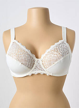 Soutien-gorge tissage dentelle haut soutien-gorge emboitant blanc SIMONE PERELE femme