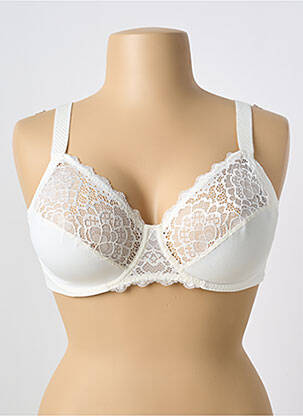 Soutien-gorge tissage dentelle haut soutien-gorge emboitant blanc SIMONE PERELE femme