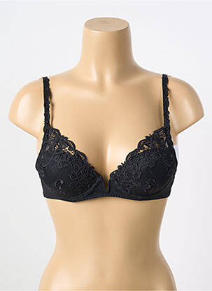 Soutien-gorge tissage dentelle haut soutien-gorge avec mousse de rembourrage amovible noir SIMONE PERELE femme