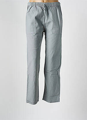 Pantalon droit tissage crêpe taille normale gris AMARO femme