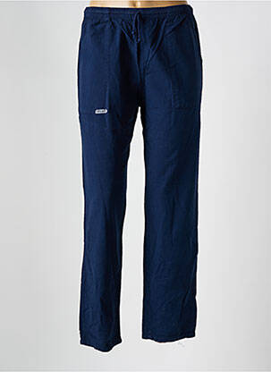 Pantalon droit tissage crêpe taille normale bleu fonce AMARO femme