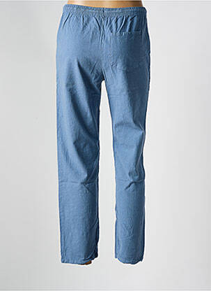 Pantalon droit tissage crêpe taille normale bleu AMARO femme