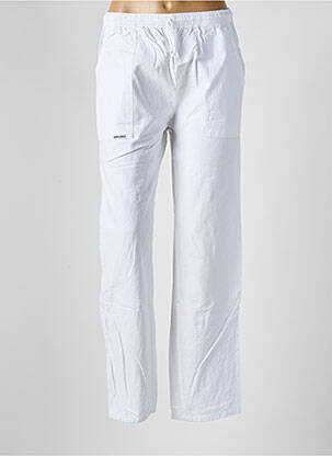 Pantalon droit tissage crêpe taille normale blanc AMARO femme