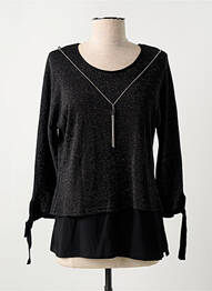 Top stretch manches 3/4 noir GUY DUBOUIS femme