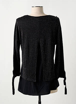 Top stretch manches 3/4 noir GUY DUBOUIS femme