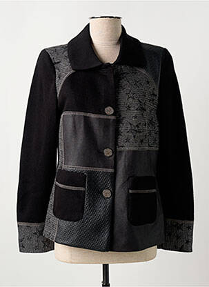 Veste chic fermeture boutonnée sur le devant noir MERI & ESCA femme