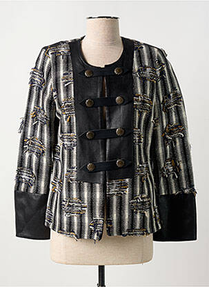 Veste chic fermeture boutonnée sur le devant noir MERI & ESCA femme