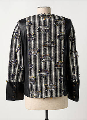 Veste chic fermeture boutonnée sur le devant noir MERI & ESCA femme
