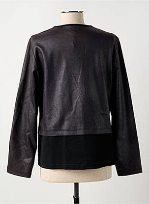 Veste casual tissage suedine noir GUY DUBOUIS femme