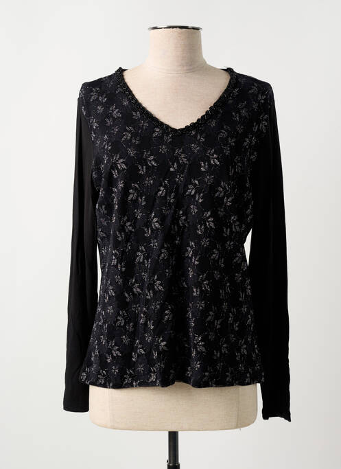 Top stretch manches longues noir GUY DUBOUIS femme
