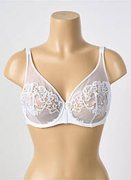 Soutien-gorge légère et transparente haut soutien-gorge emboitant blanc SIMONE PERELE femme