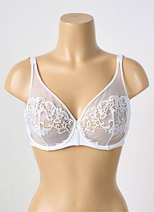 Soutien-gorge légère et transparente haut soutien-gorge emboitant blanc SIMONE PERELE femme