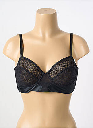 Soutien-gorge effet matière satinée haut soutien-gorge emboitant noir IMPLICITE femme