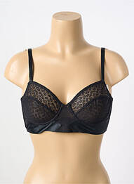Soutien-gorge effet matière satinée haut soutien-gorge emboitant noir IMPLICITE femme