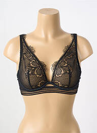 Soutien-gorge effet matière satinée haut soutien-gorge emboitant noir SIMONE PERELE femme